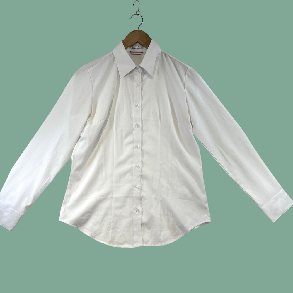 White Button Down Shirt S Dark Academia Preppy Office Clean Girl Corporate Chic